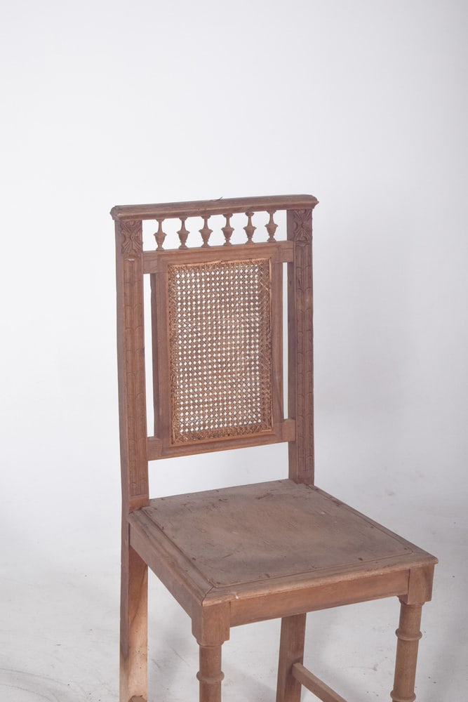 Dining Chair with Cane Backrest, 1890 - 8