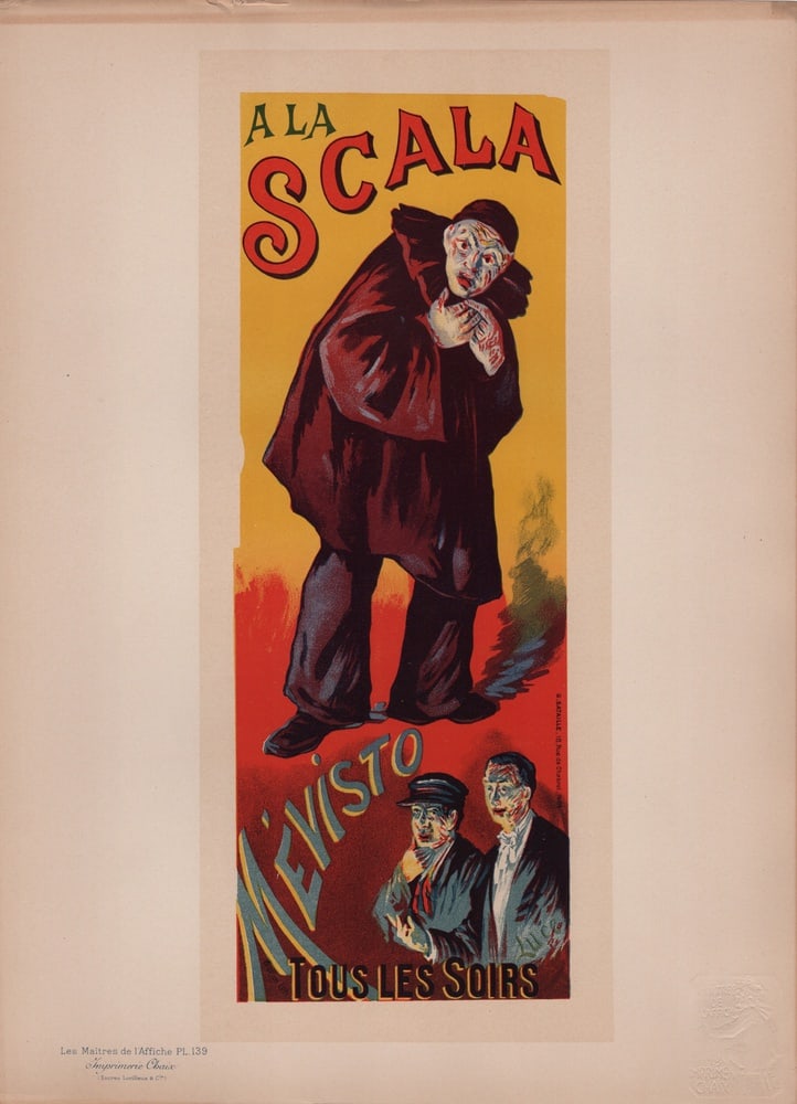 Maximilien Luce, A la Scala - Mévisto, 1898, Lithograph: Maximilien Luce (1858-1941)A la Scala - MévistoYear of ideation: 1891Year of printing: 1898Lithograph on wove paperPublisher: ChaixSigned in the plate, lower rightfrom the famous collection "Les
