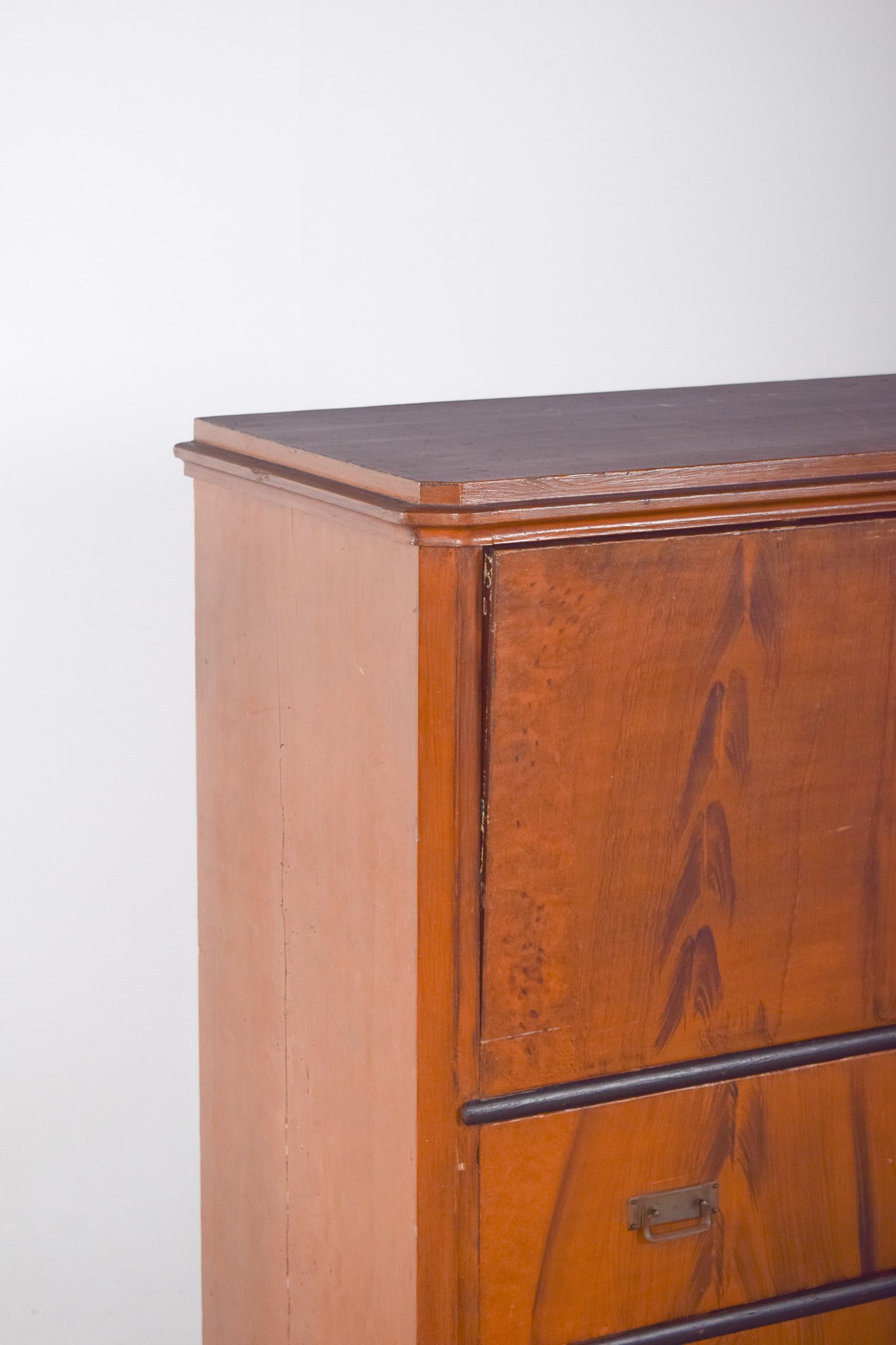 Vintage Abattant Cabinet with Three Drawers, 1920s - 2