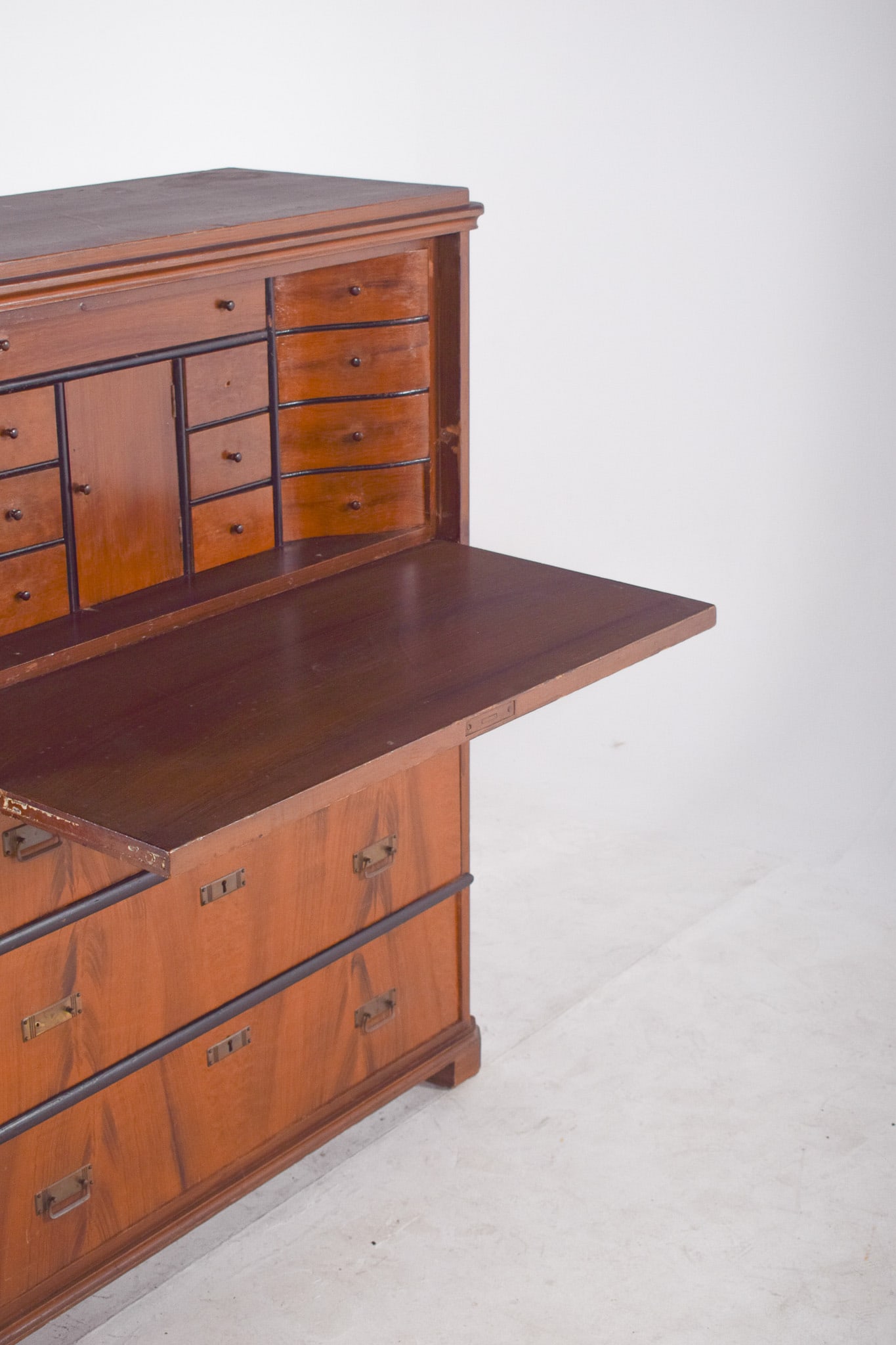 Vintage Abattant Cabinet with Three Drawers, 1920s - 4