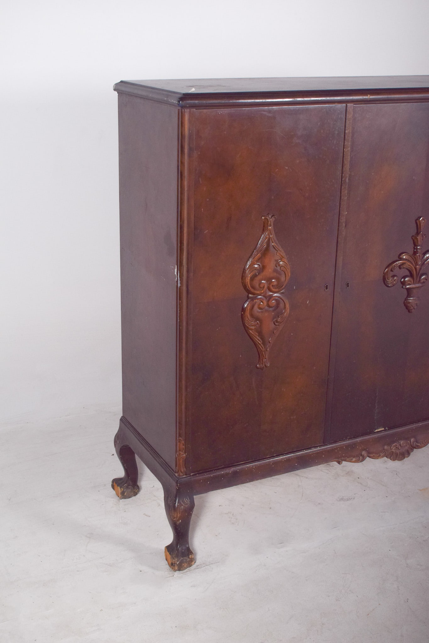 Antique English Sideboard with Three Doors, 1890s - 3