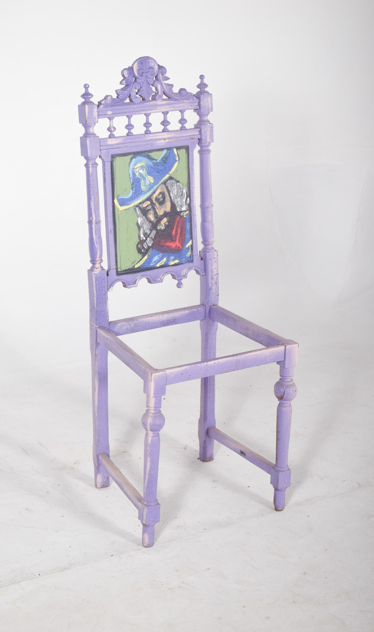 Portuguese Painted Pirate Chair by Francisco Camilo - 2