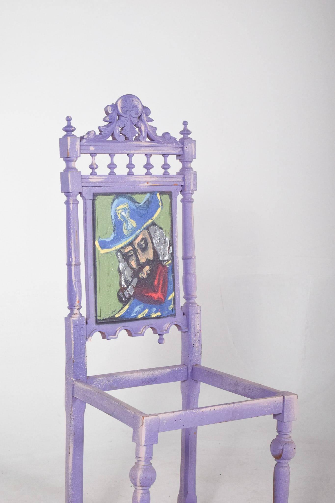 Portuguese Painted Pirate Chair by Francisco Camilo - 3