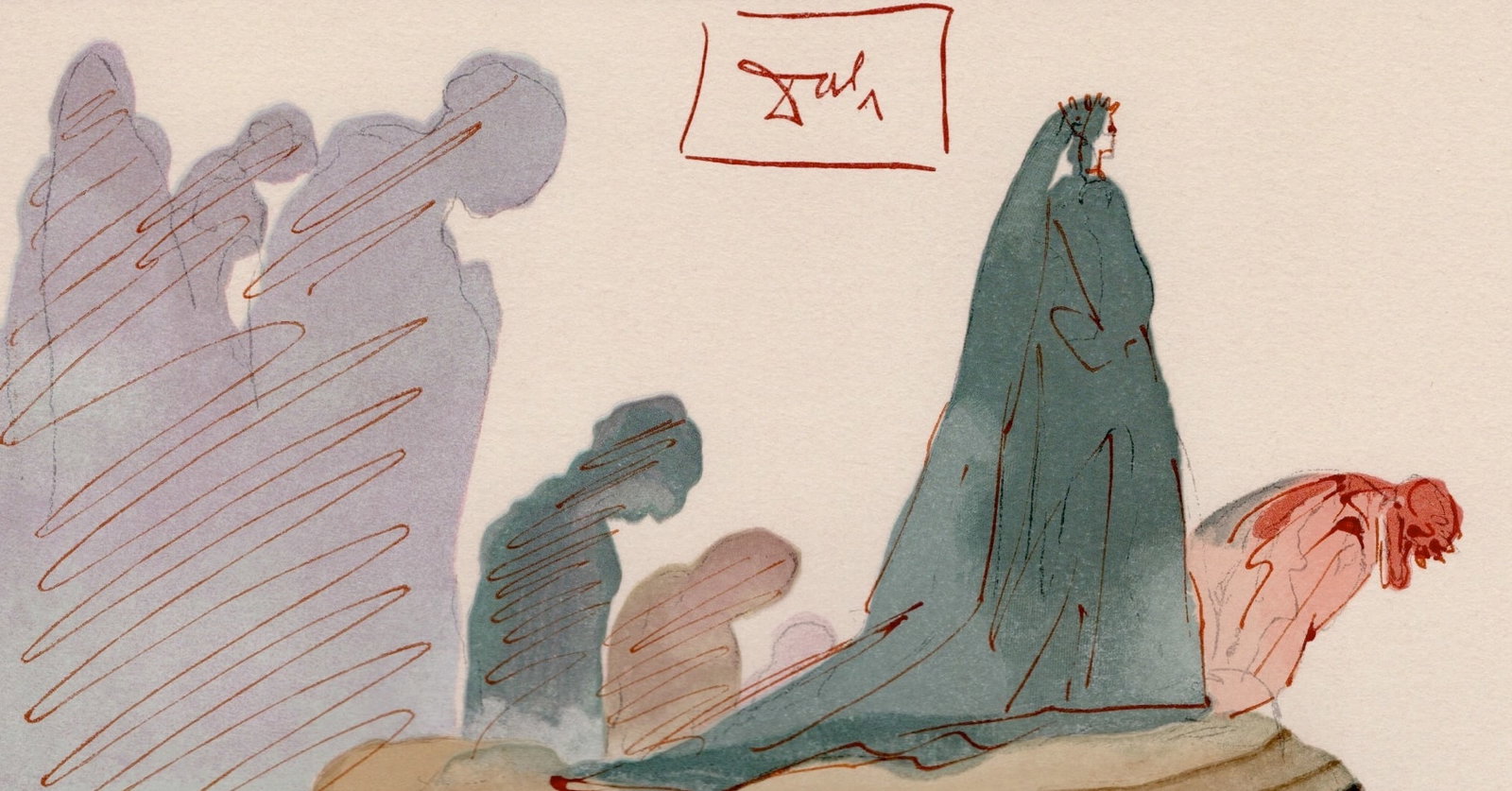 Salvador Dali, The Barraters, 1964, Original Woodcut - 3