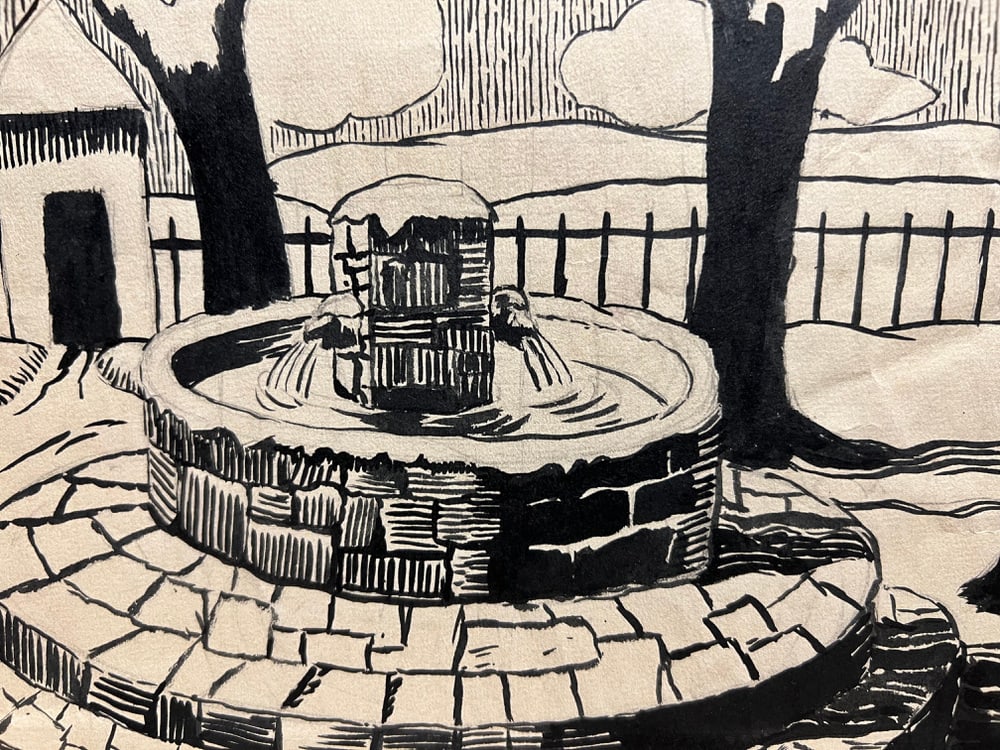 Francine Ledieu, Saint Valery, Winter, 1942, Ink - 2