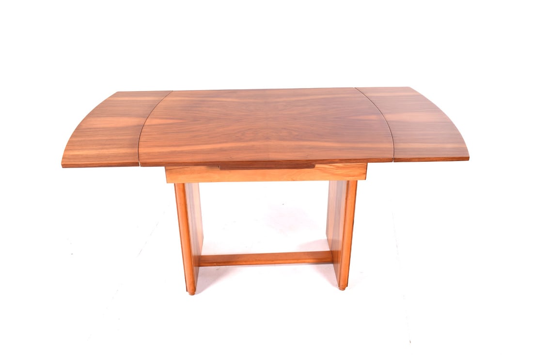 Small Art Deco Walnut Dining Table, 1920s - 6