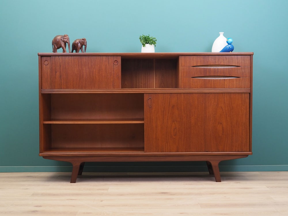Vintage Danish Teak Highboard, 1960s - 3