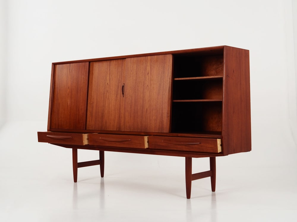 Danish Teak Highboard, 1970s - 7