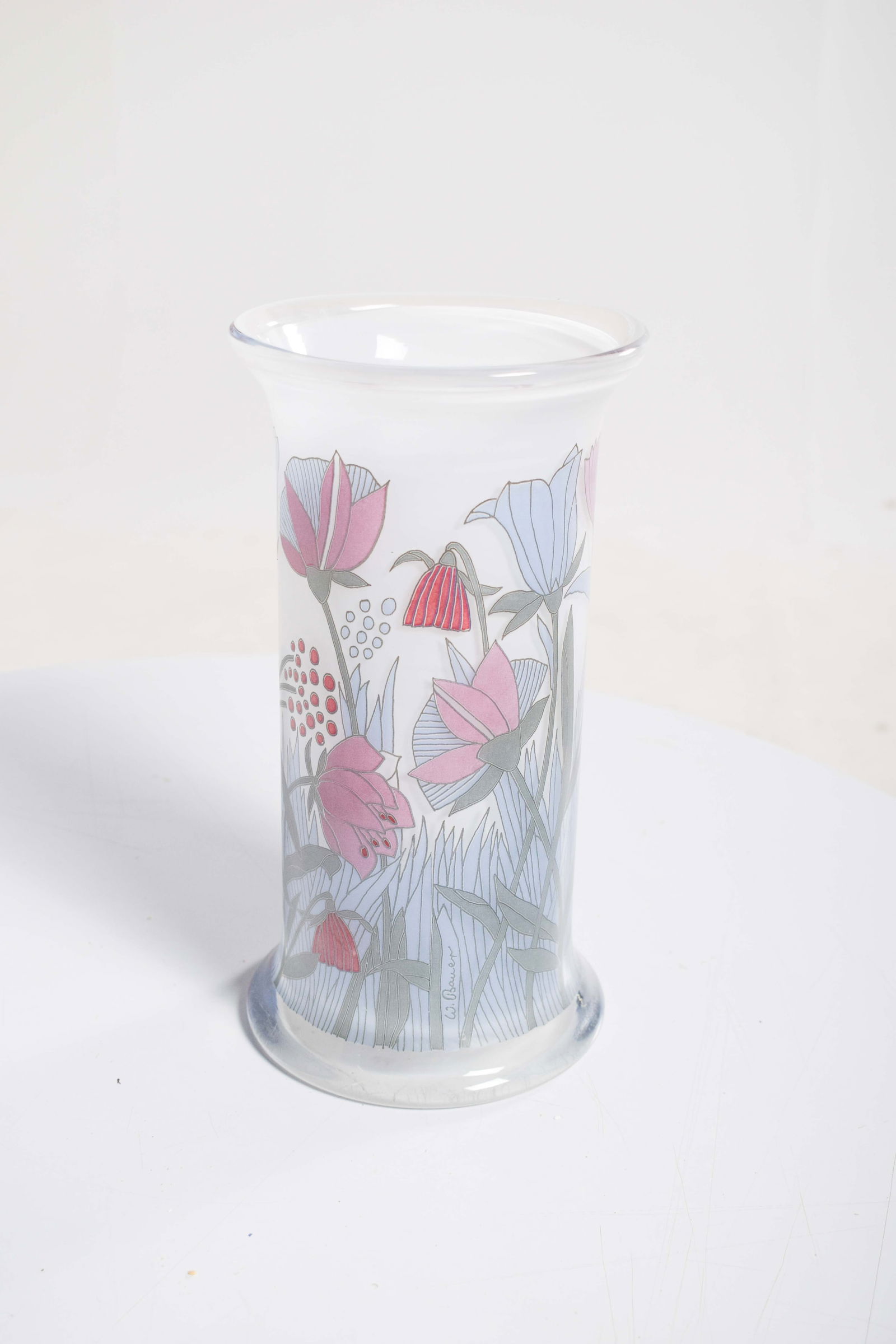 Painted Glass Jars by W. Bauer, Germany, 1930, Set of 2 - 6