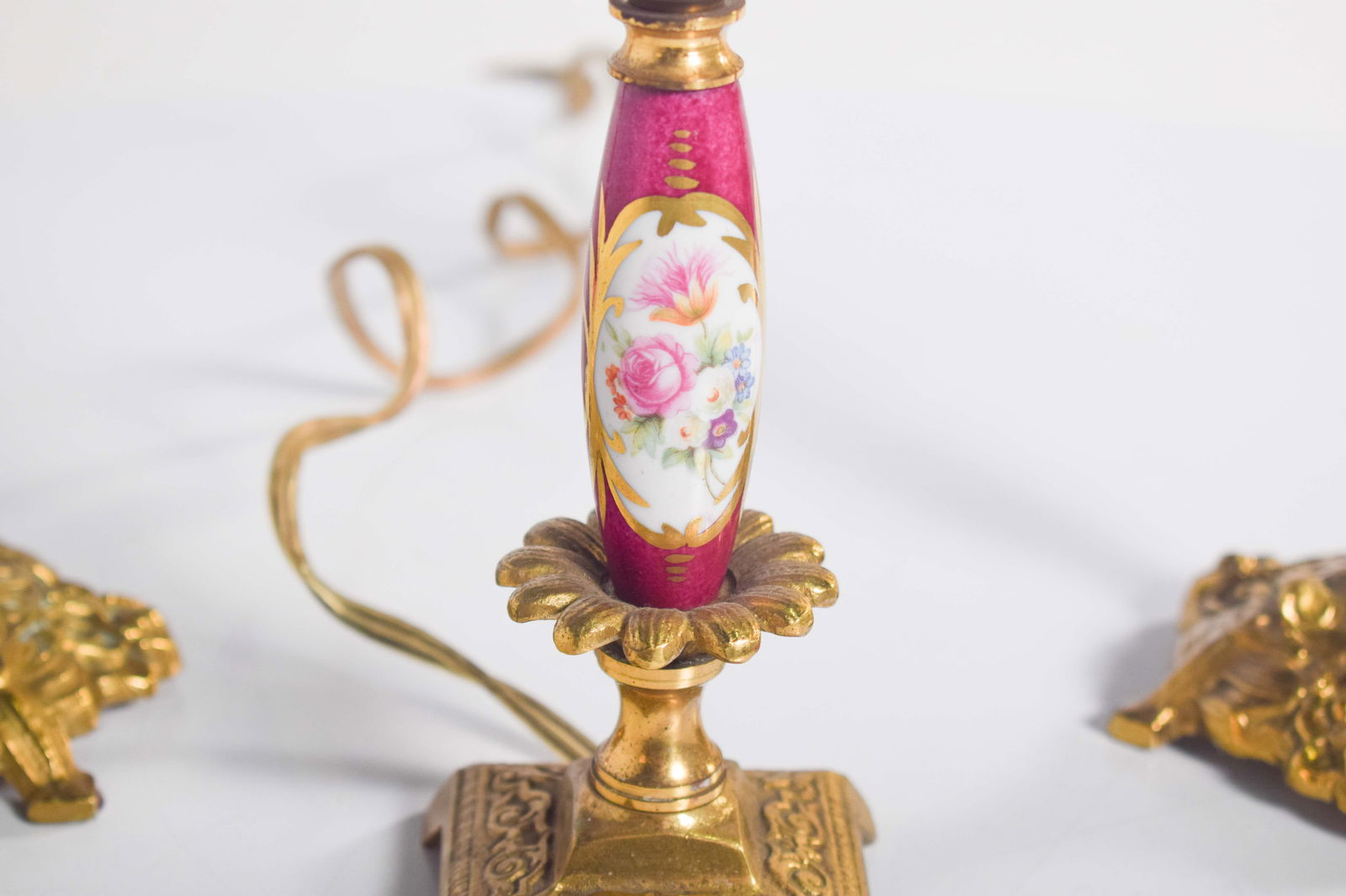 Table Lamp and Candleholders in and Metal, Set of 3 - 7