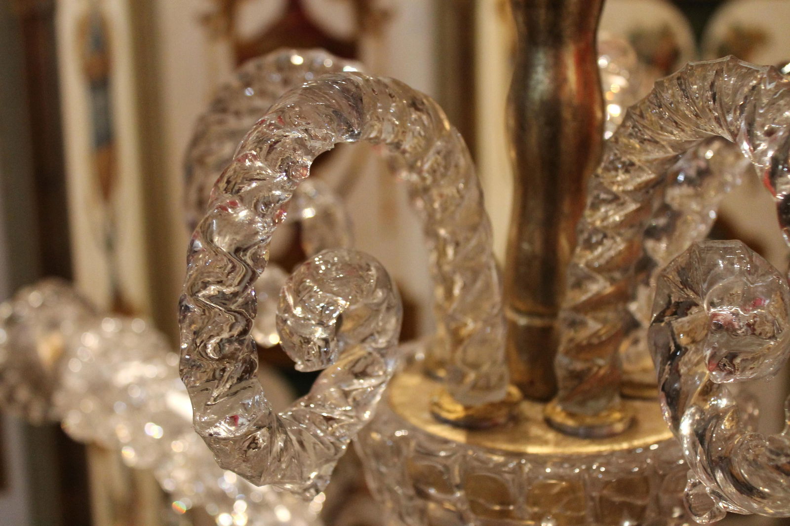 Murano Transparent Glass 2-Tier 5-Light Chandelier - 16