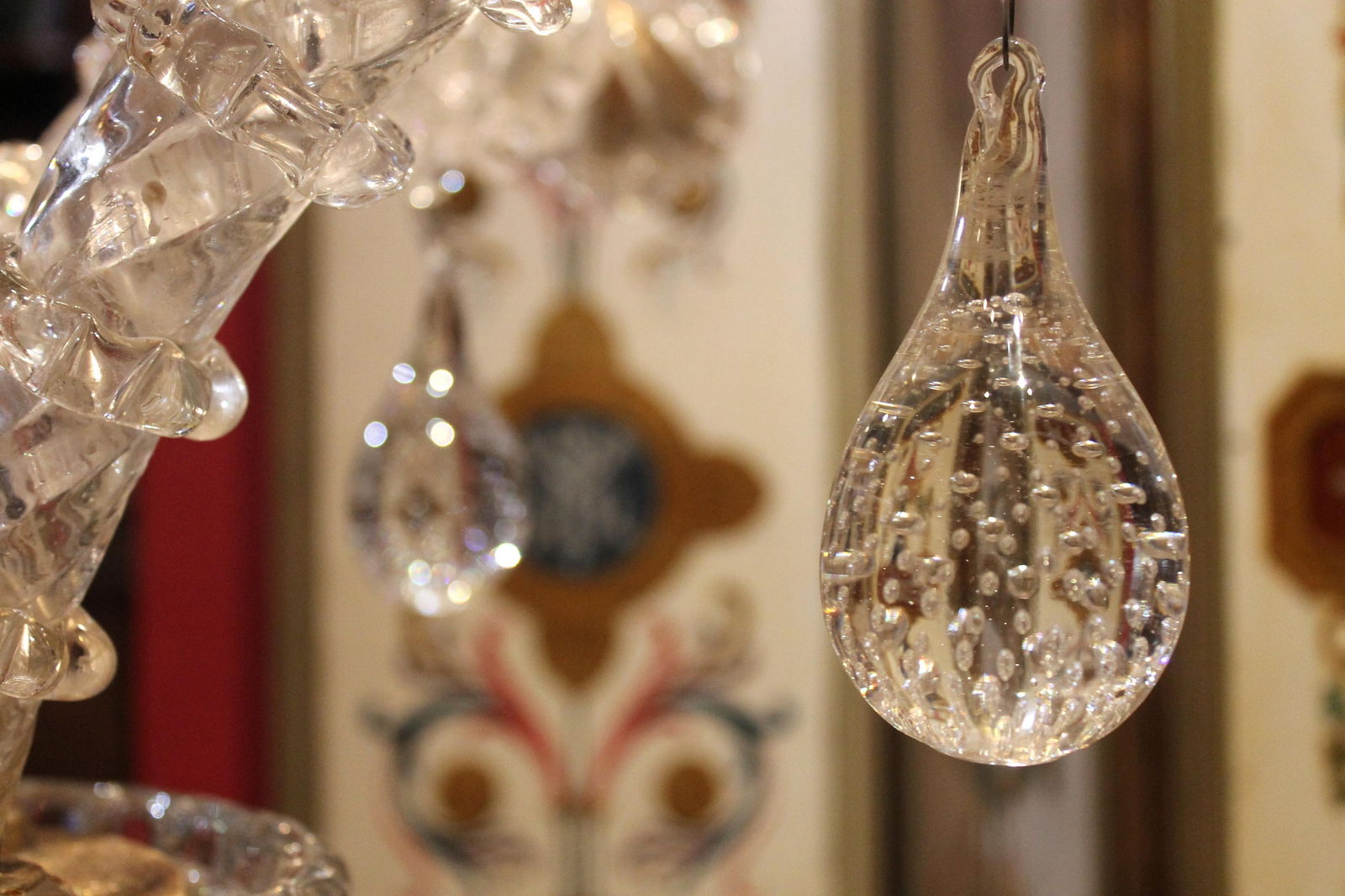 Murano Transparent Glass 2-Tier 5-Light Chandelier - 7