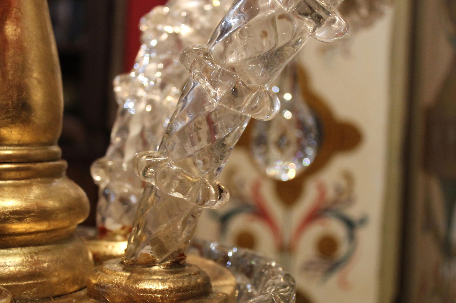 Murano Transparent Glass 2-Tier 5-Light Chandelier - 8