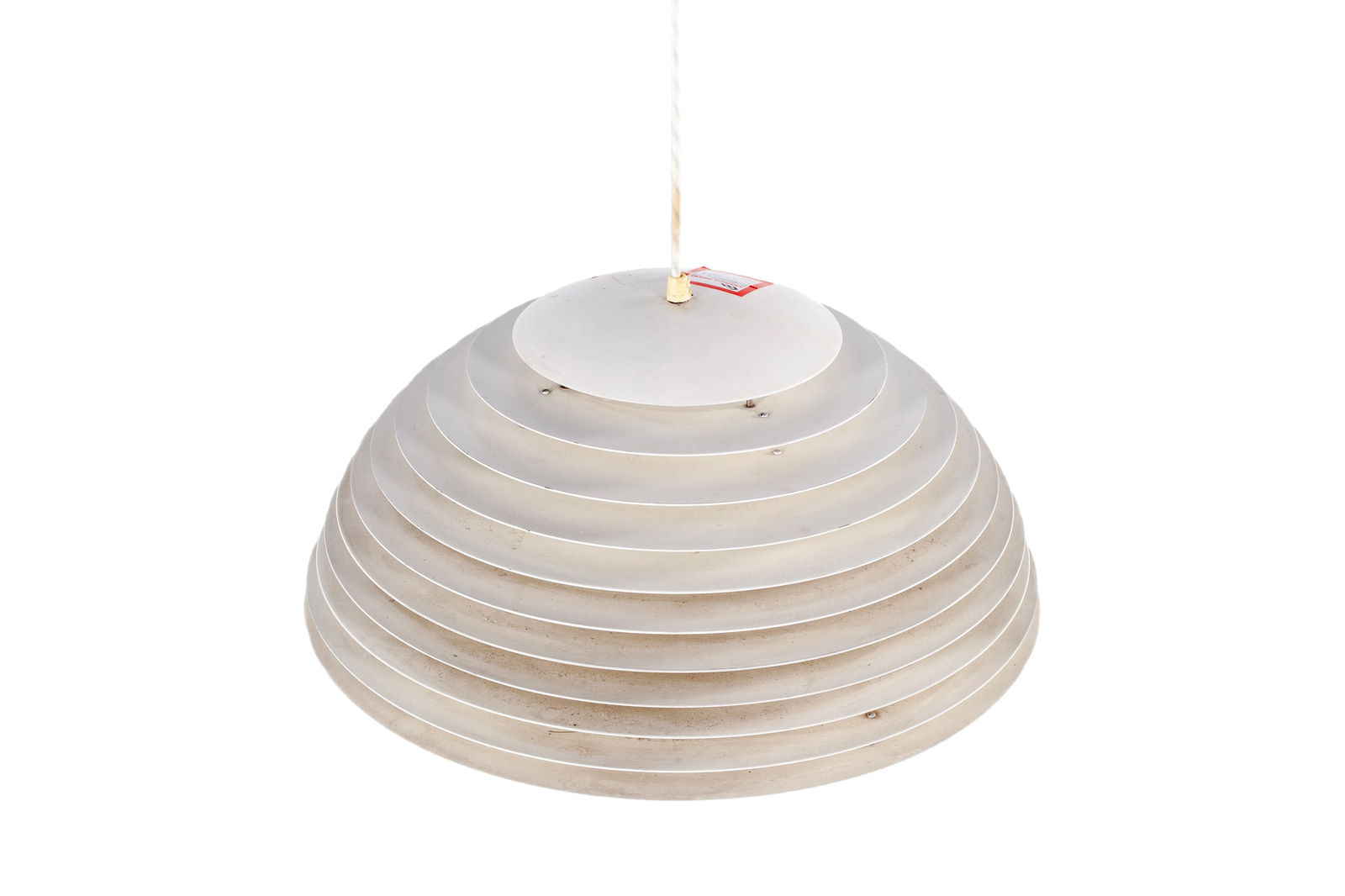 Mid-Century Danish Pendant Lamp: This pendant lamp is in lacquered white. Country of Manufacture: Denmark Design Period: 1950 to 1959 Production Period: 1950 to 1959 Restoration and Damage Details: Light wear consistent with age and