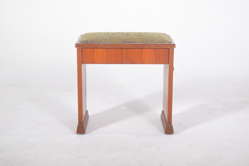 Mid-Century Wooden Piano Bench - 4