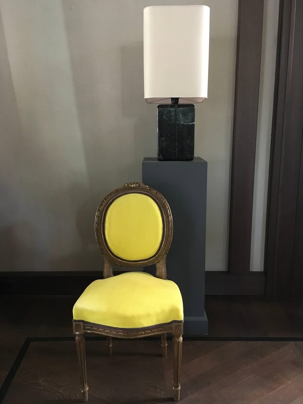 French Provincial Wooden Chairs in Linen, Set of 2 - 3