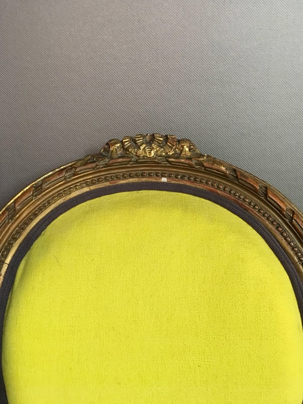 French Provincial Wooden Chairs in Linen, Set of 2 - 8