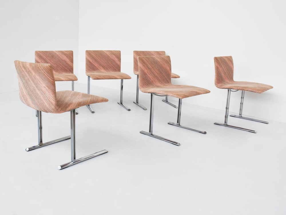 Missoni Fabric Chairs by Offredi for Saporiti, Set of 6 - 2