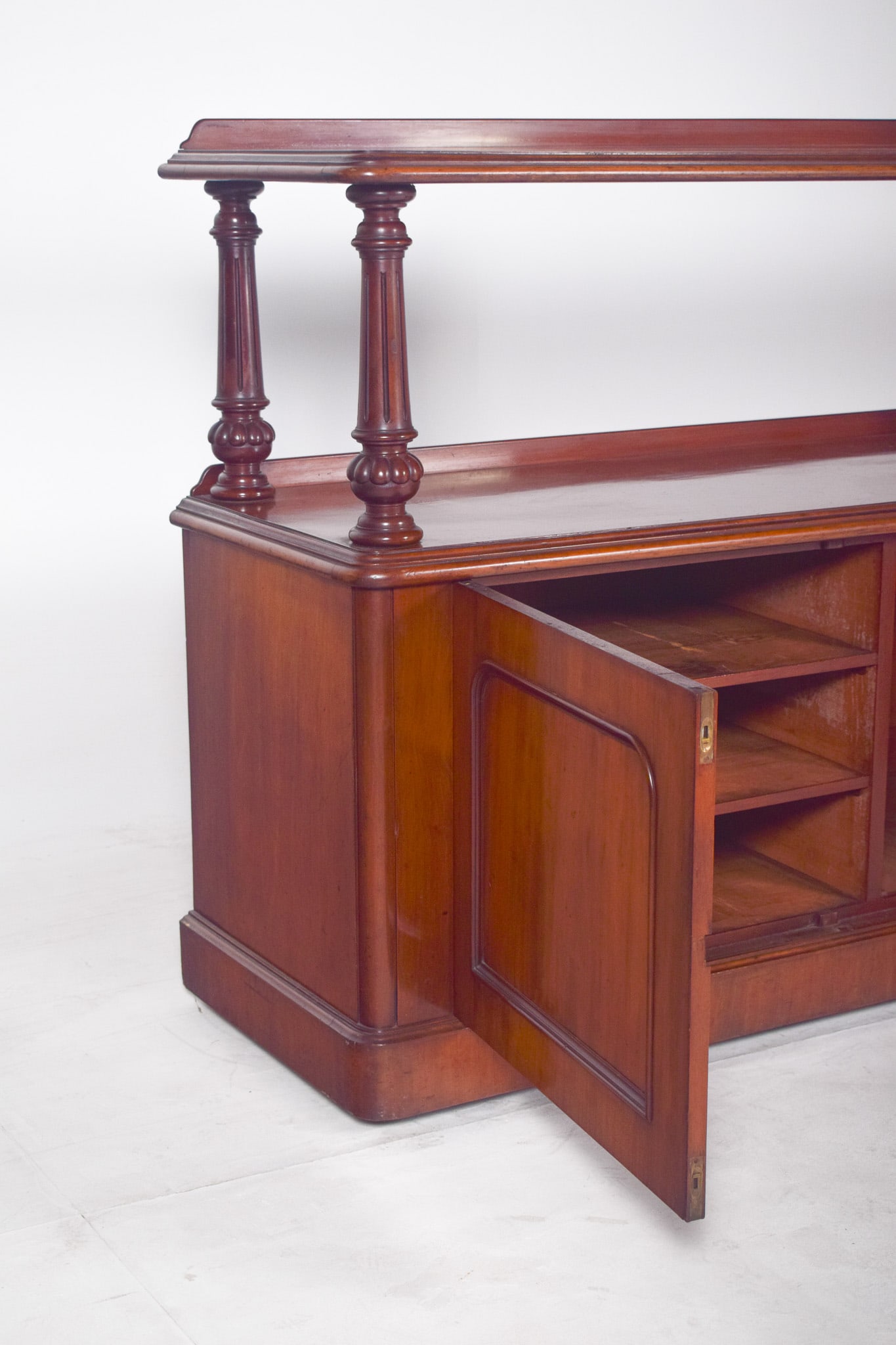 Antique English Dumbwaiter with Turned Columns - 6