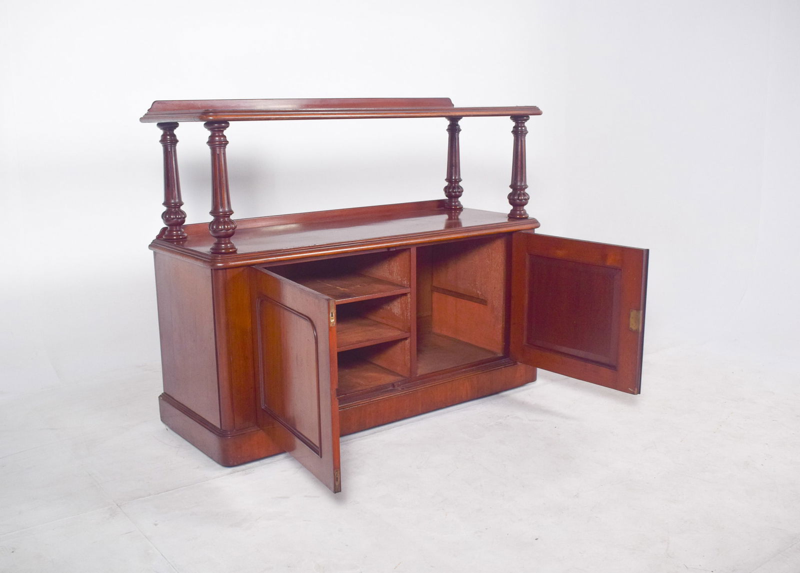 Antique English Dumbwaiter with Turned Columns - 8