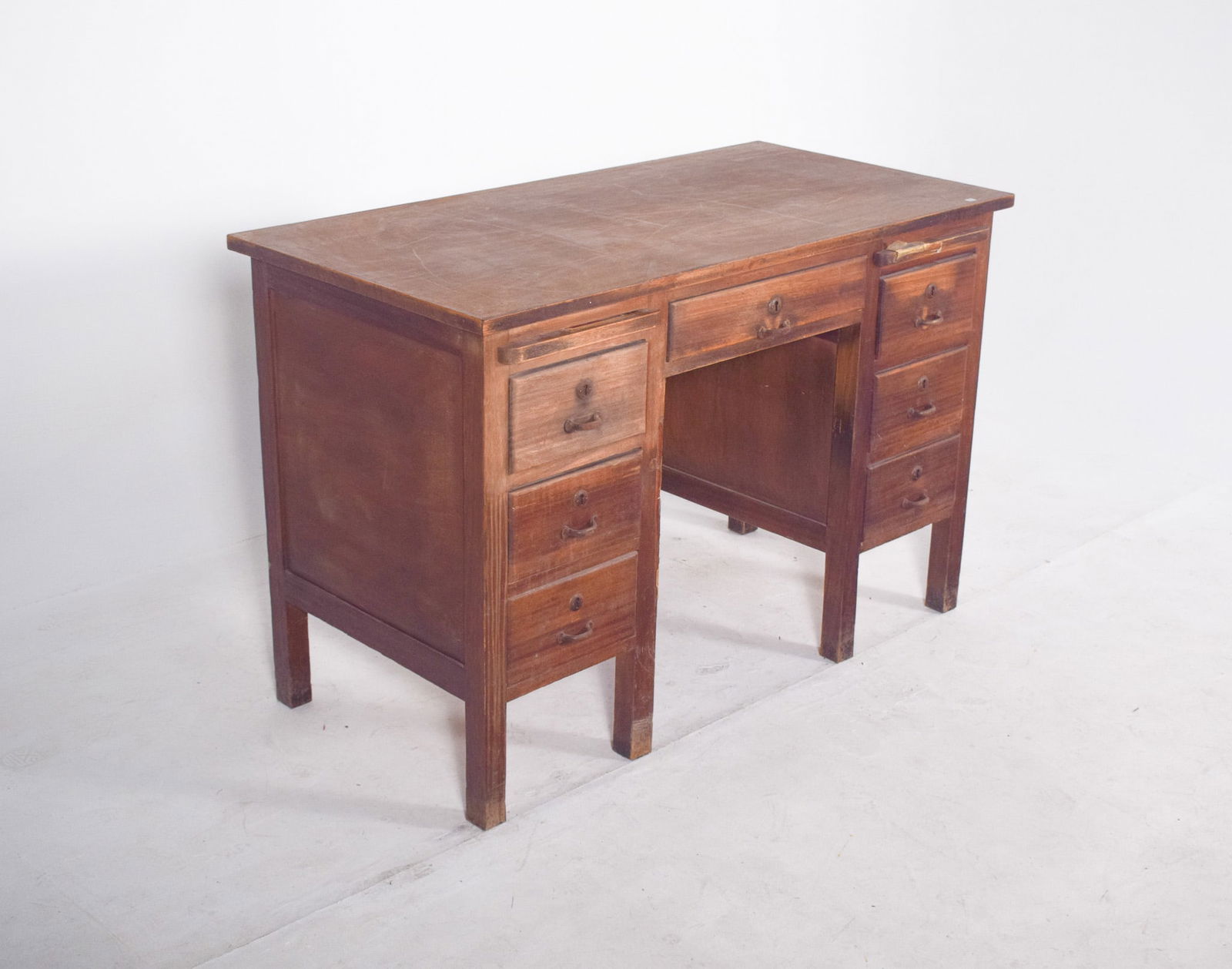 Mid-Century Portuguese Desk in Wood from Olaio, 1950s - 3