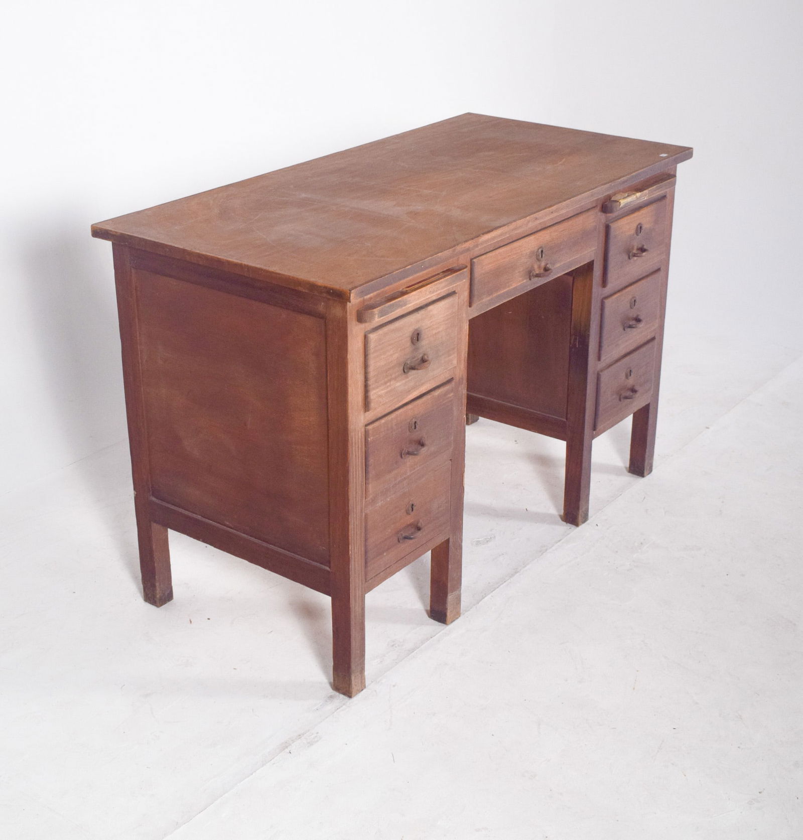 Mid-Century Portuguese Desk in Wood from Olaio, 1950s - 4