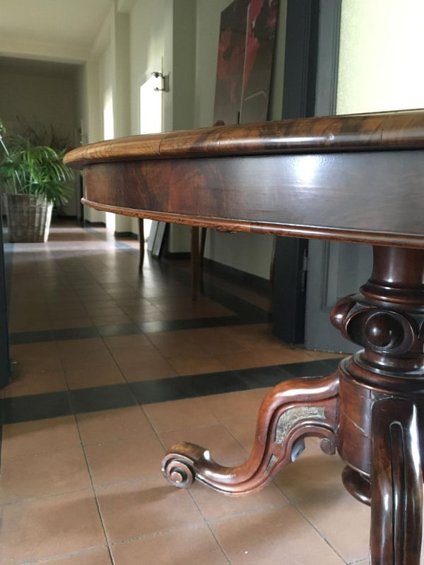 Victoria Walnut Tilt Top Table attributed to Filmer - 13