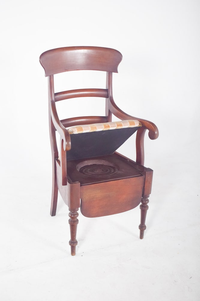 Pen Chair with Light Striped Upholstery, 1890s - 4