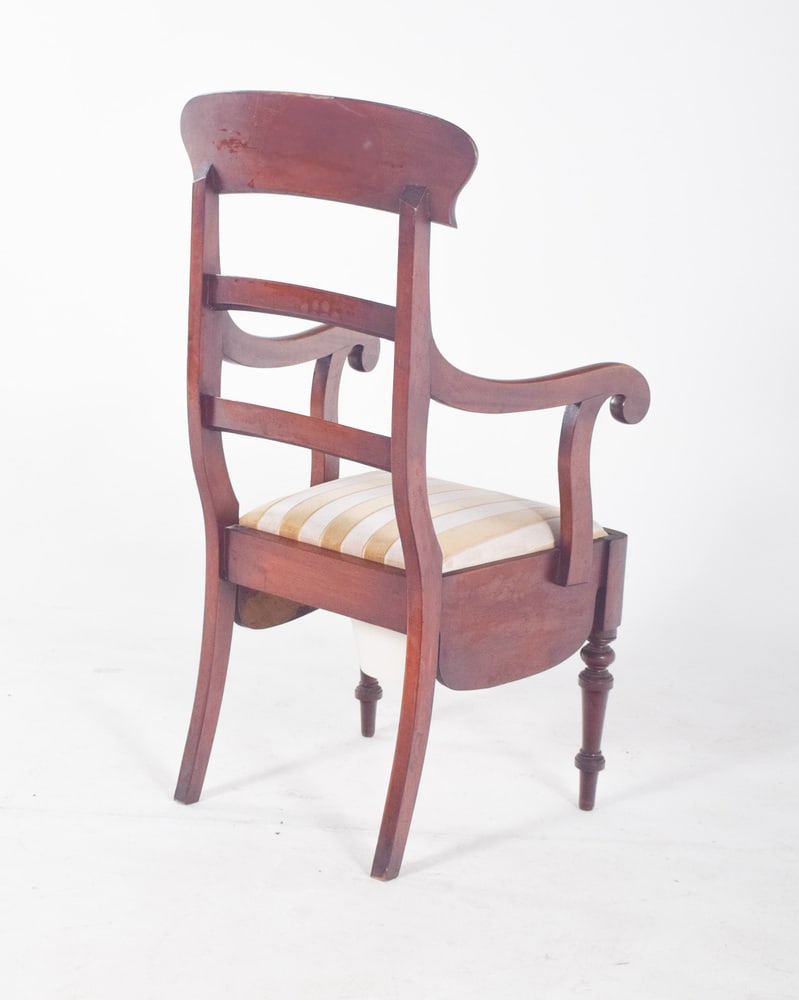 Pen Chair with Light Striped Upholstery, 1890s - 5