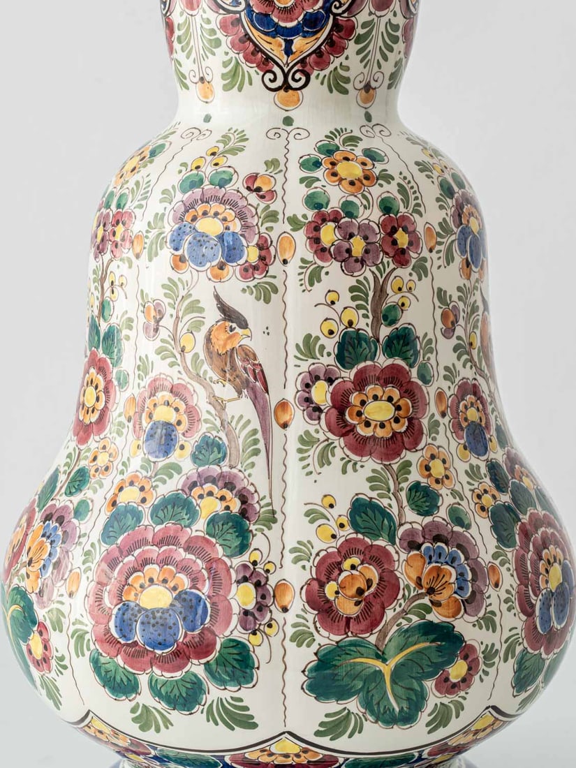 Polychrome Delft Double Gourd Vase from Velsen, 1960s - 3