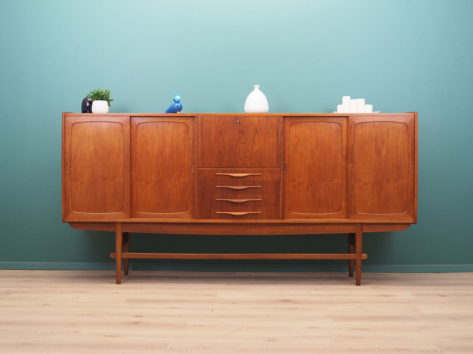 Vintage Danish Teak Highboard, 1960s - 2