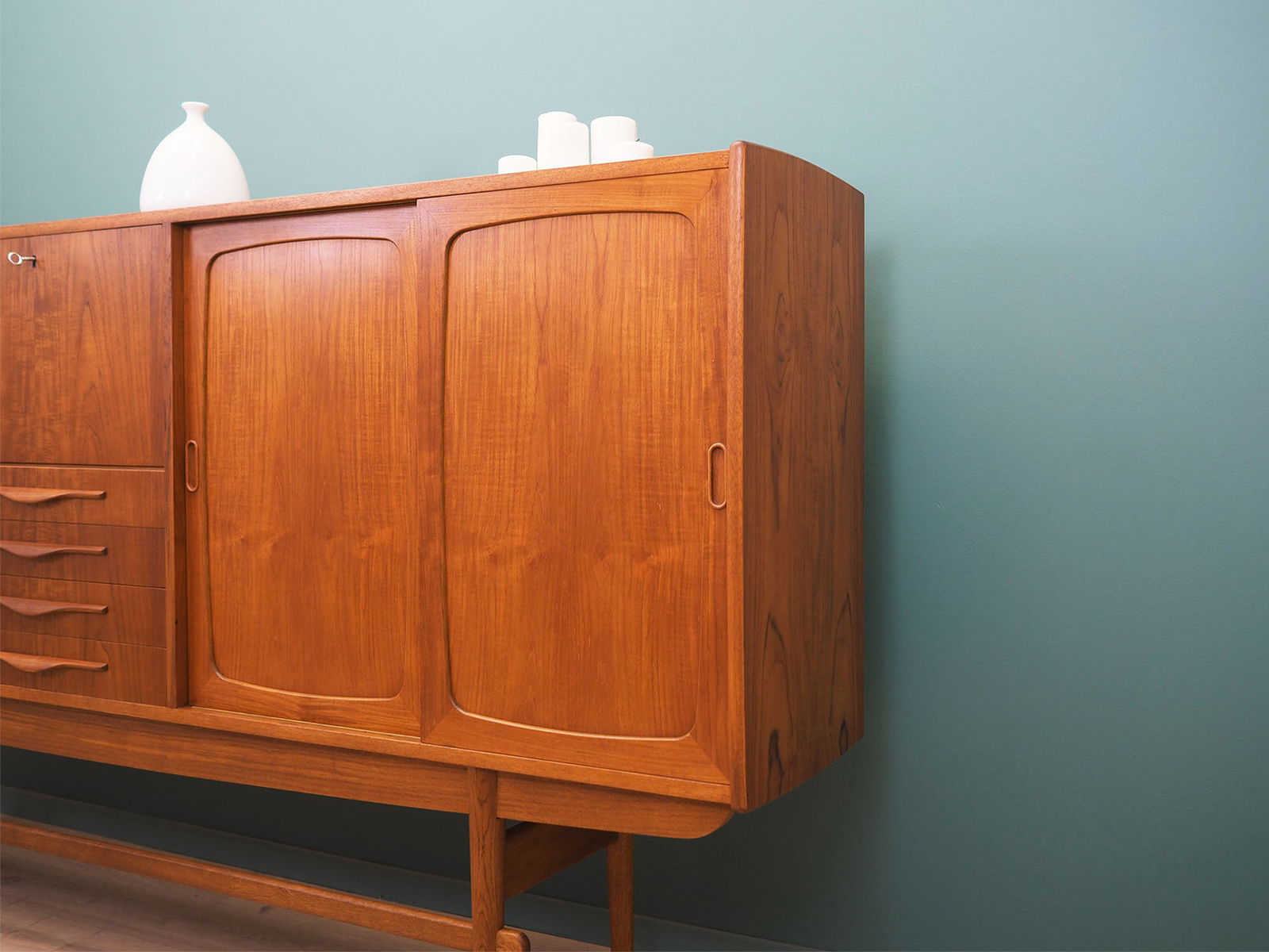 Vintage Danish Teak Highboard, 1960s - 4