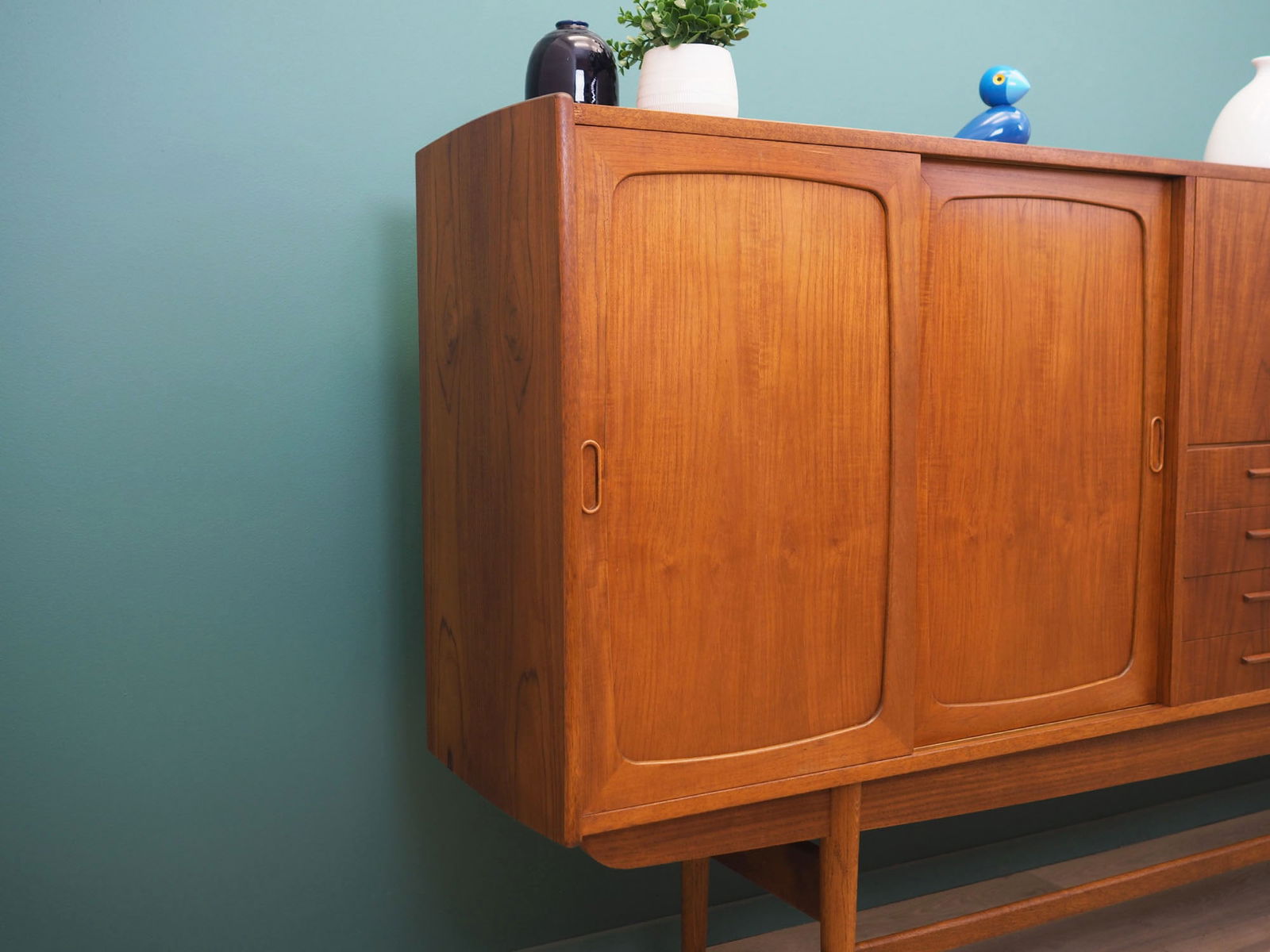 Vintage Danish Teak Highboard, 1960s - 7