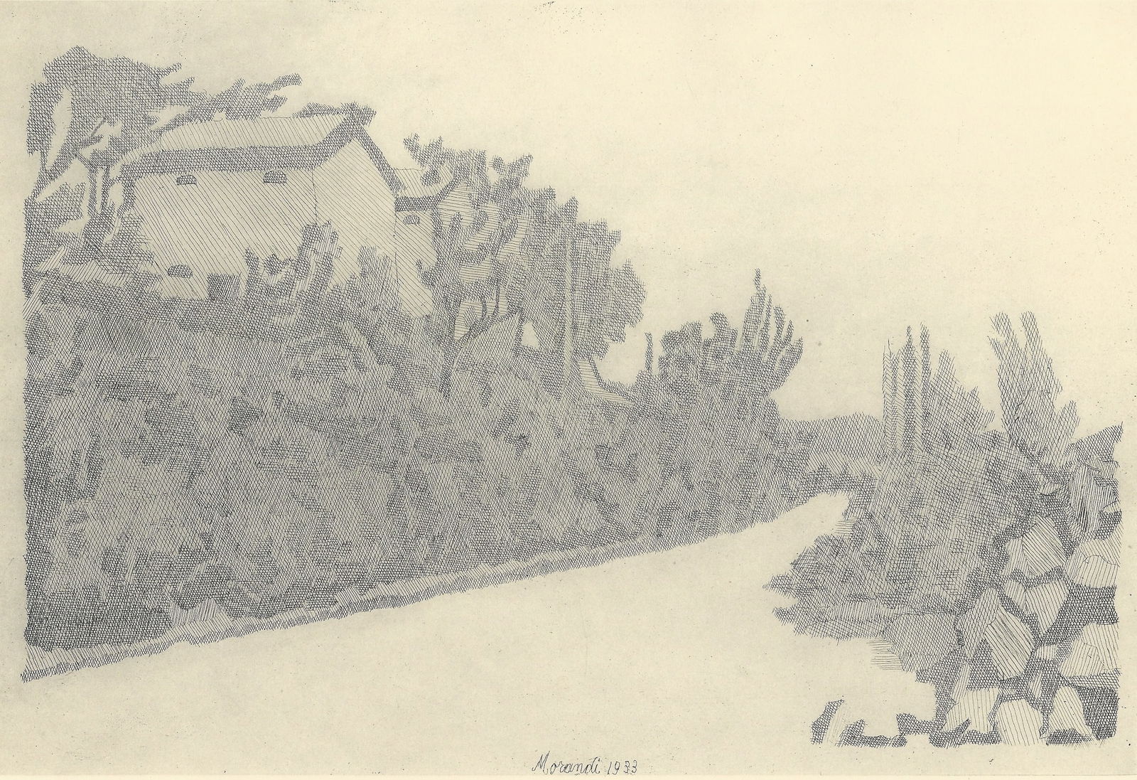 Giorgio Morandi, The White Road, 1933-1957, Lithograph - 3