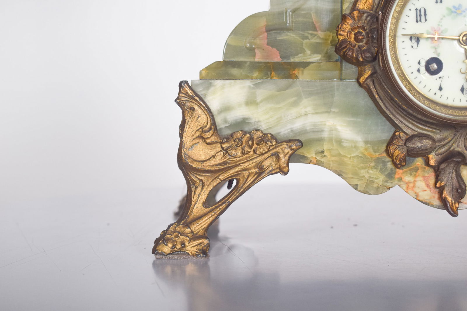 French Table Clock with Marble Base and Figure, 1910s - 5