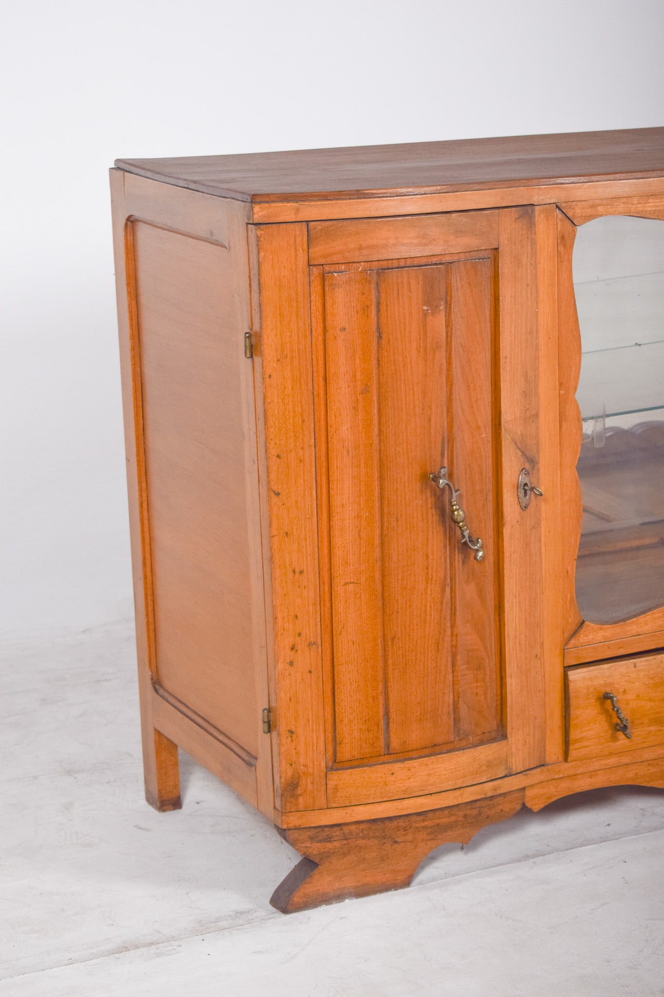 Vintage European Sideboard with Display Case, 1920s - 11