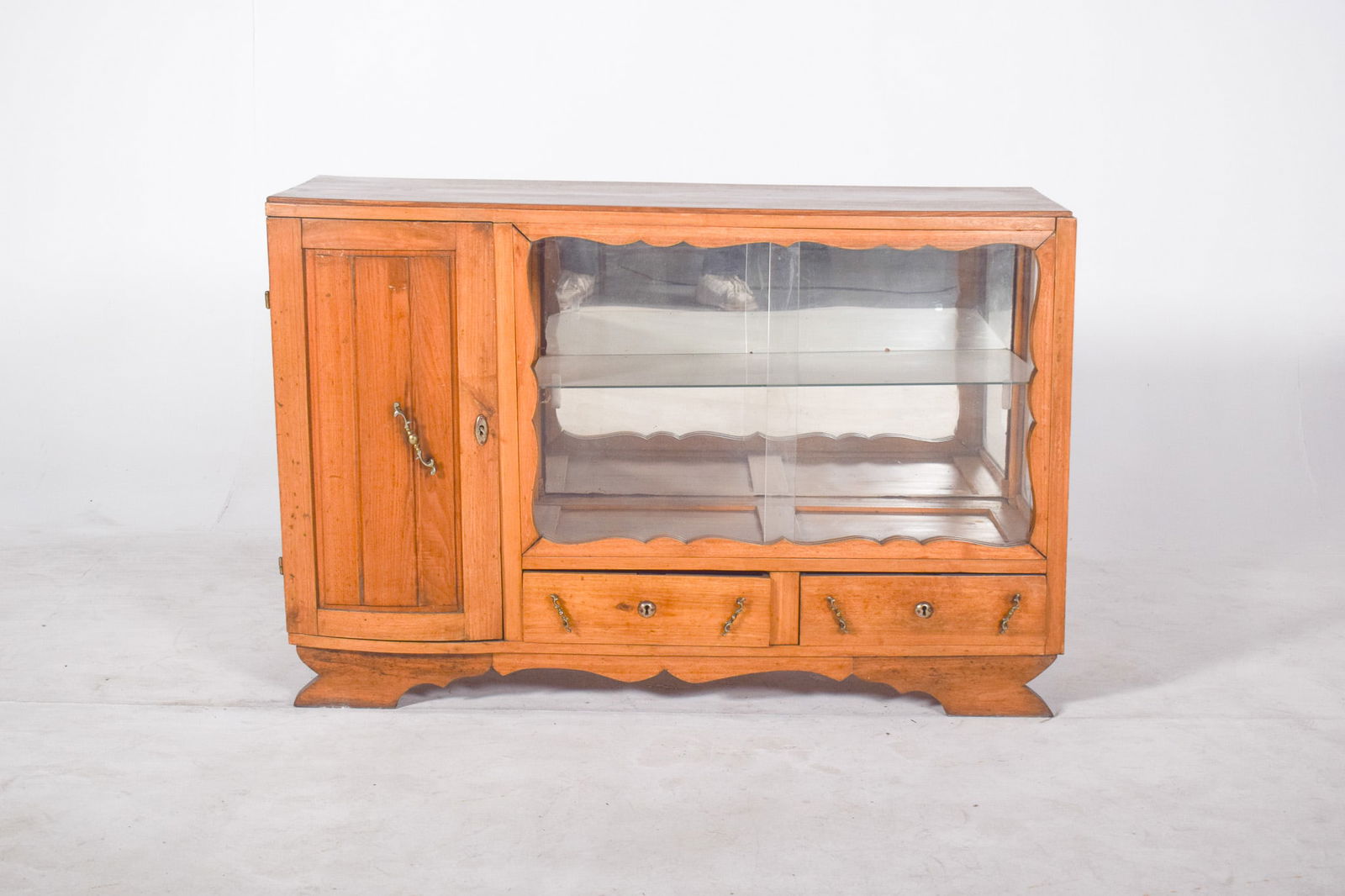 Vintage European Sideboard with Display Case, 1920s - 2