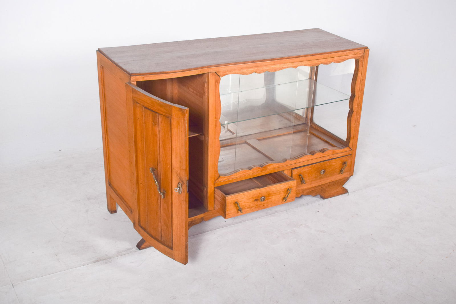 Vintage European Sideboard with Display Case, 1920s - 4
