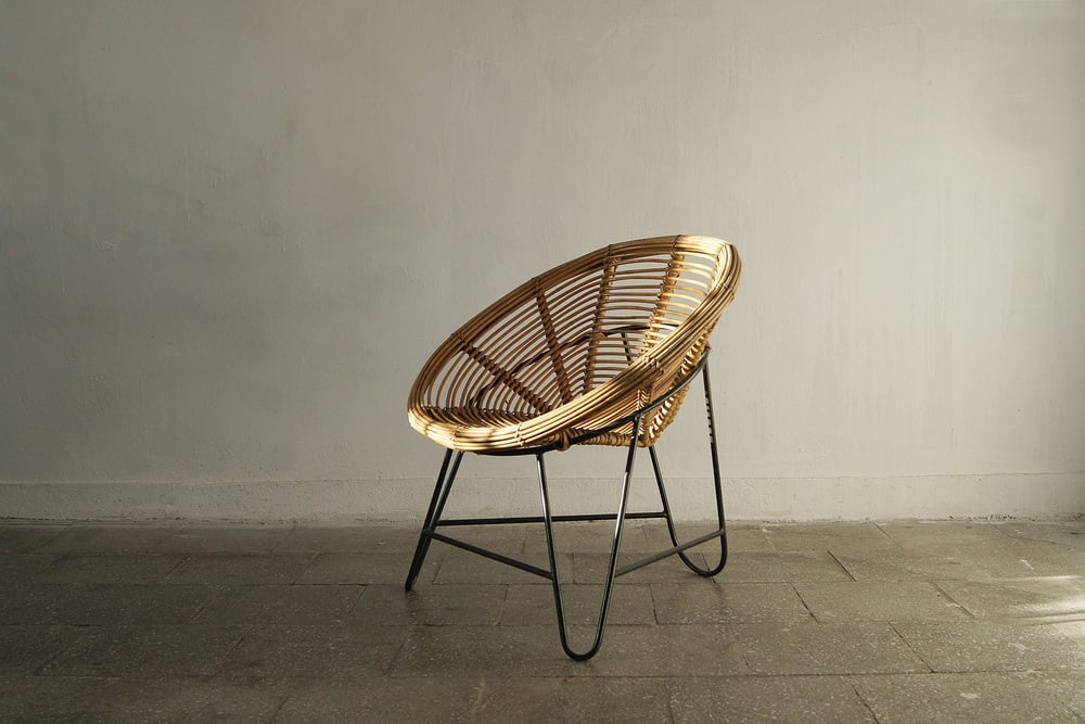 Vintage Wicker Side Chair - 10