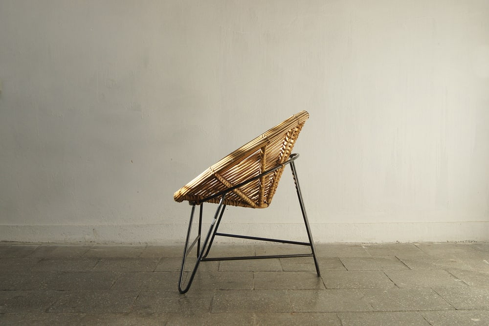 Vintage Wicker Side Chair - 2