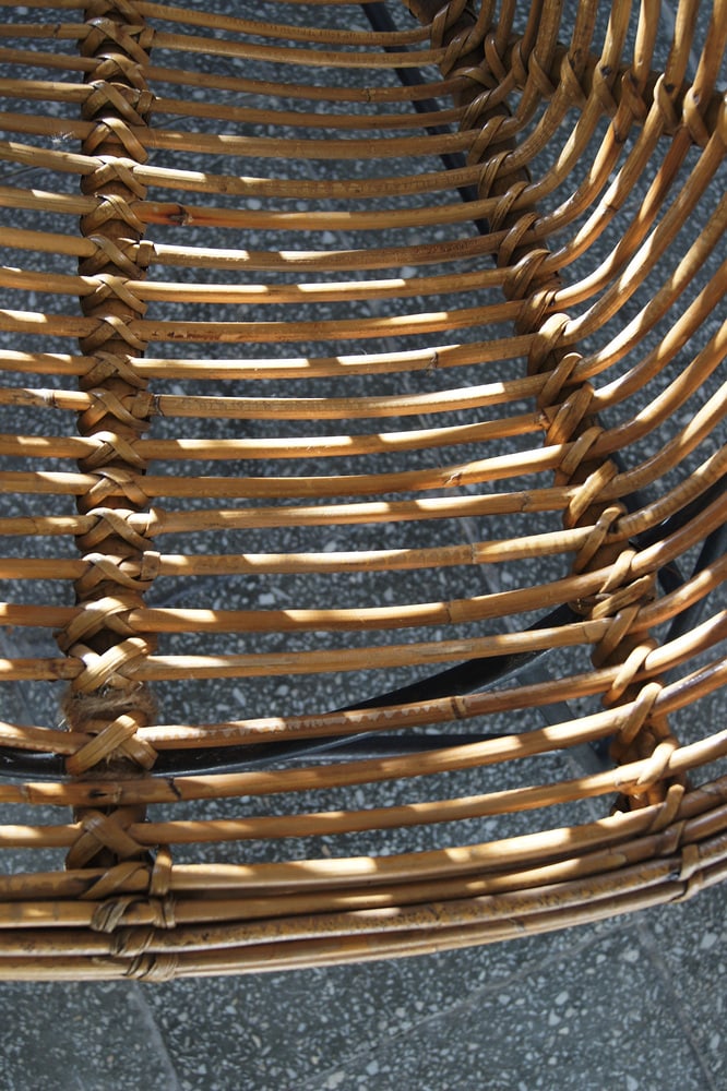 Vintage Wicker Side Chair - 8