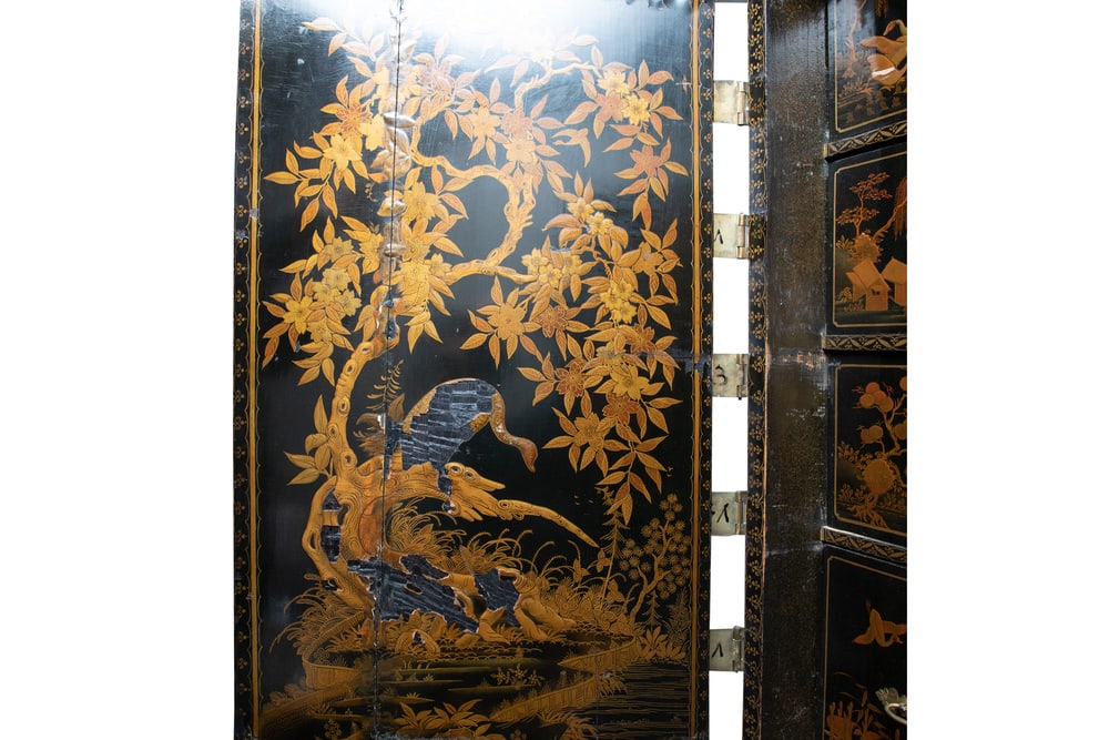 Antique Japanese Lacquer Cabinet on Stand - 5