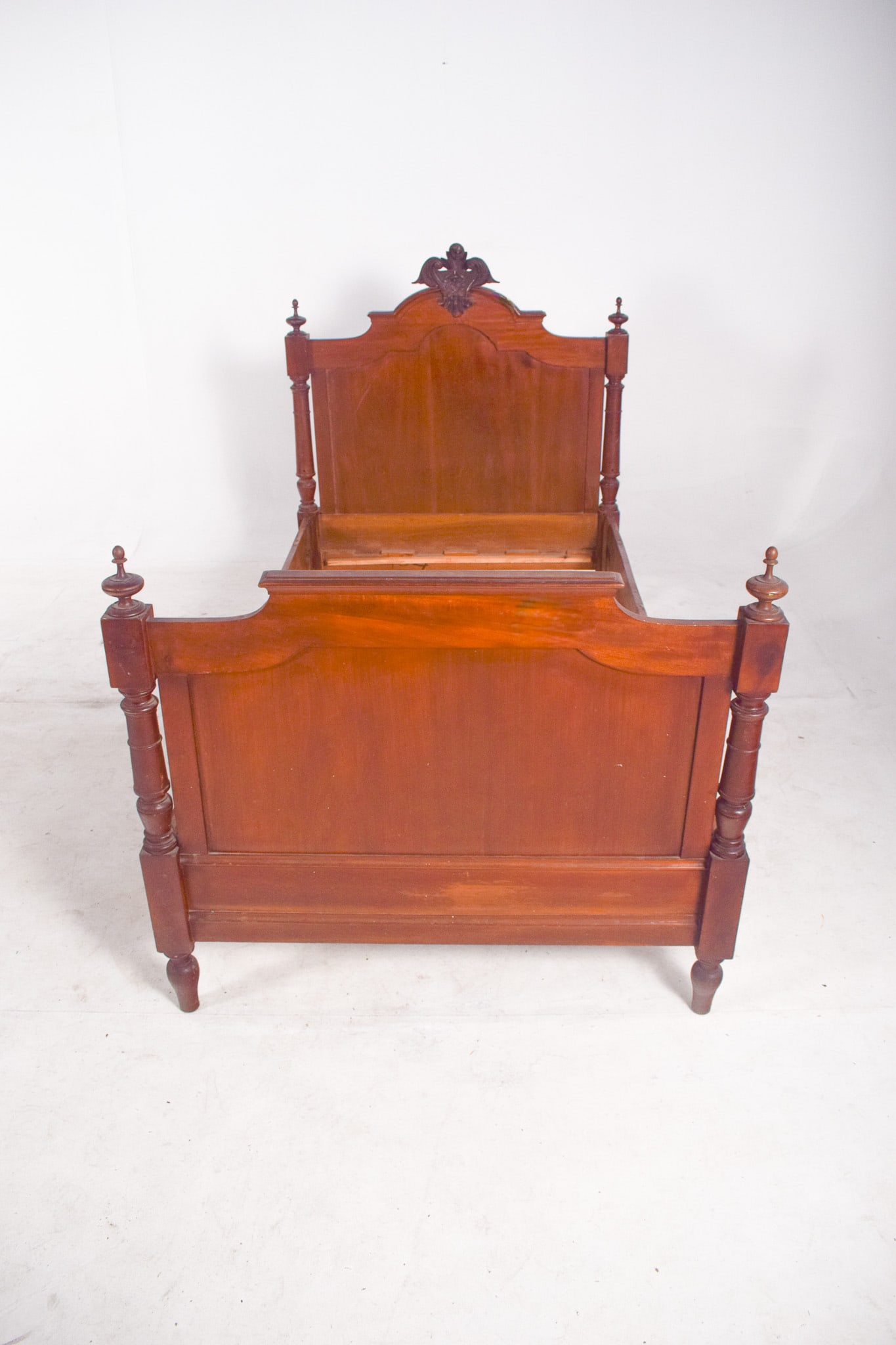Portuguese Light Wood Single Bed, 1940 - 10