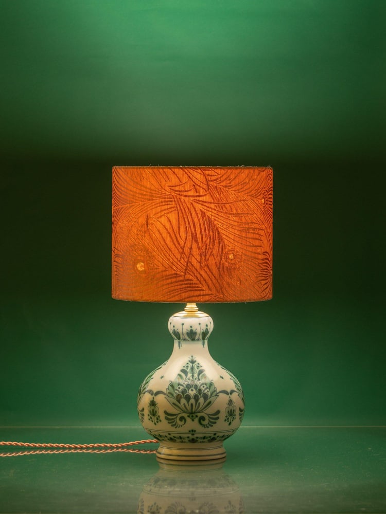 Vintage Green Delvert Table Lamp from Delft - 7