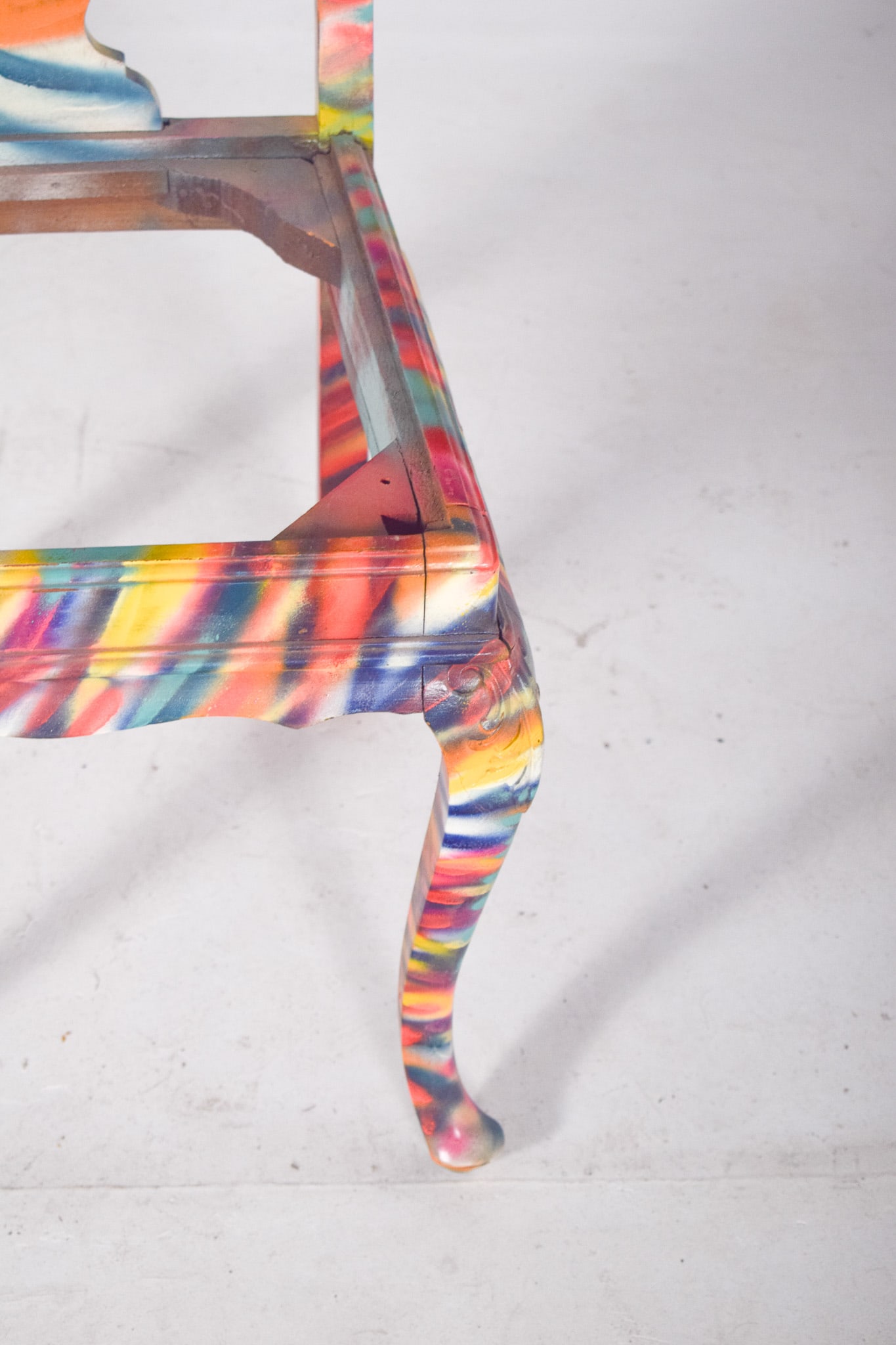 Portuguese Painted Chair by Francisco Camilo, 1950s - 3