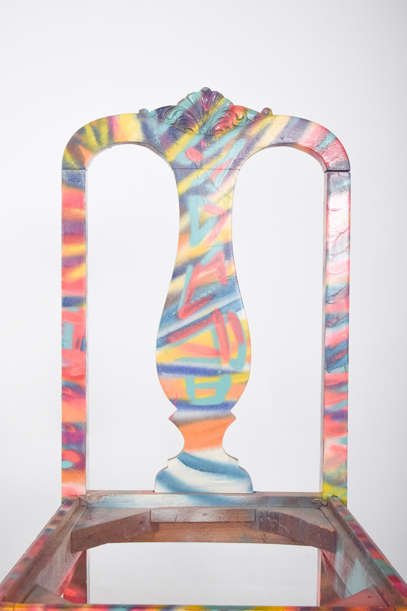 Portuguese Painted Chair by Francisco Camilo, 1950s - 4