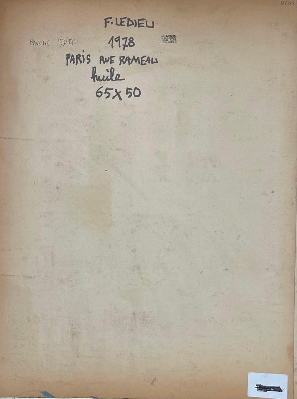 Francine Ledieu, Paris Rue Rameau, 1975, Oil on Board - 2