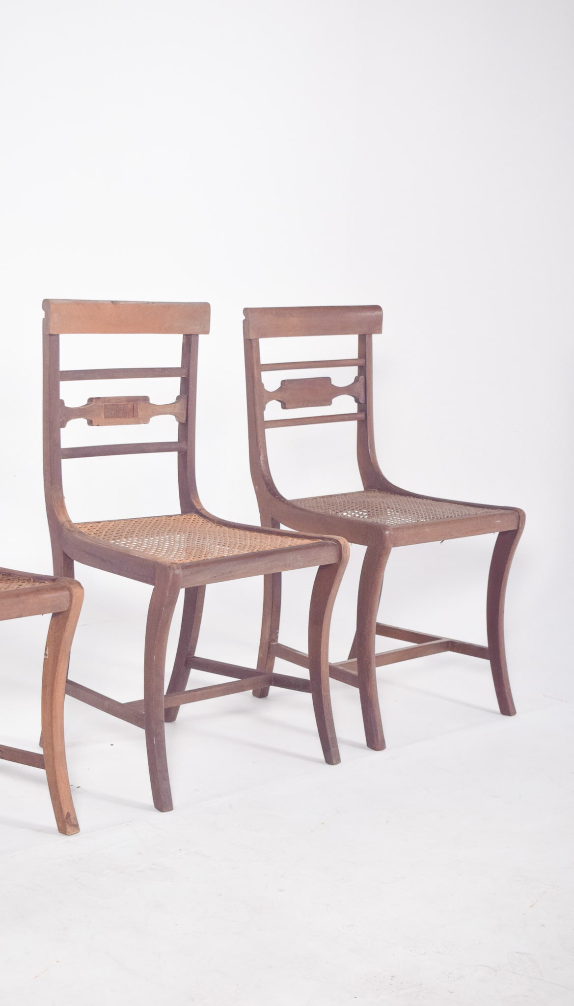 Antique Chairs with Straw Bottoms, 1890s, Set of 4 - 4