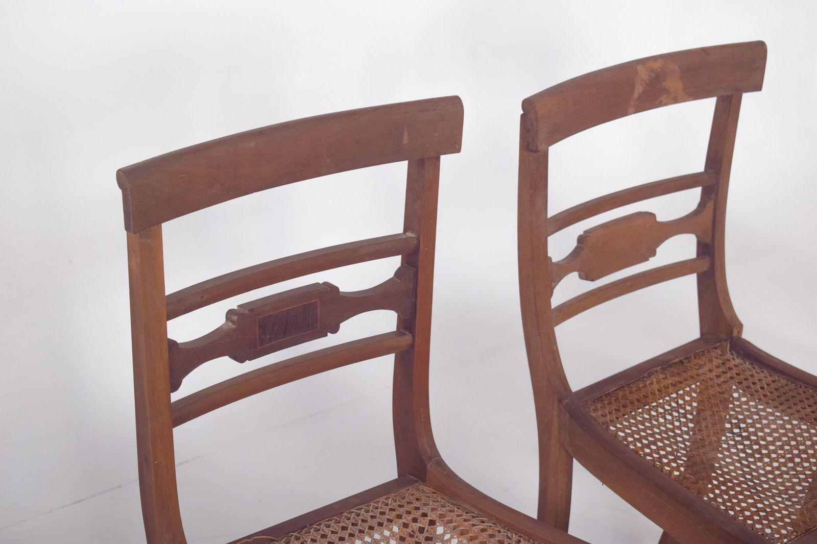 Antique Chairs with Straw Bottoms, 1890s, Set of 4 - 6