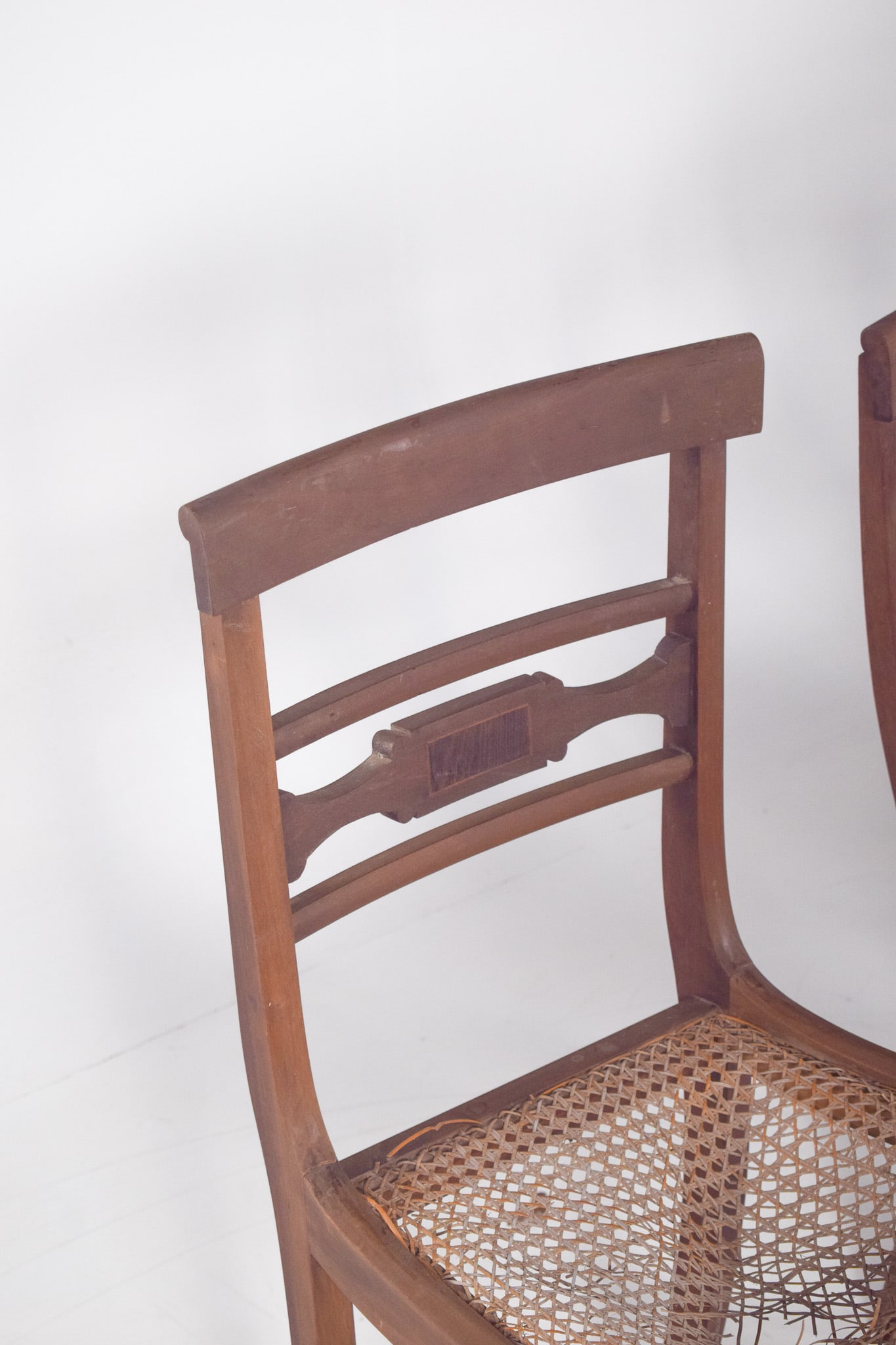 Antique Chairs with Straw Bottoms, 1890s, Set of 4 - 8